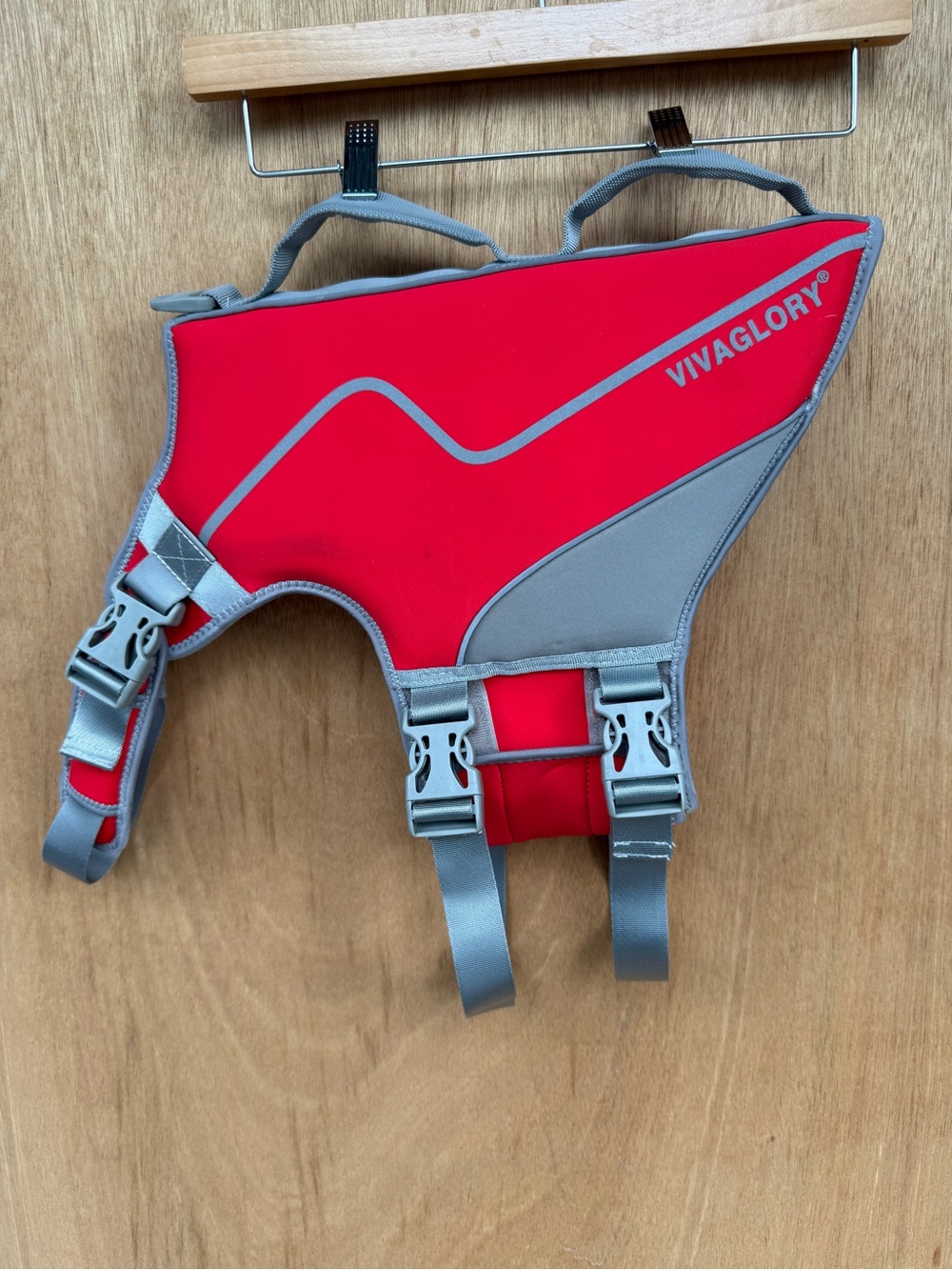 Vivaglory Large Dog Life Jacket Red Neoprene Sports Flotation Safety Vest L